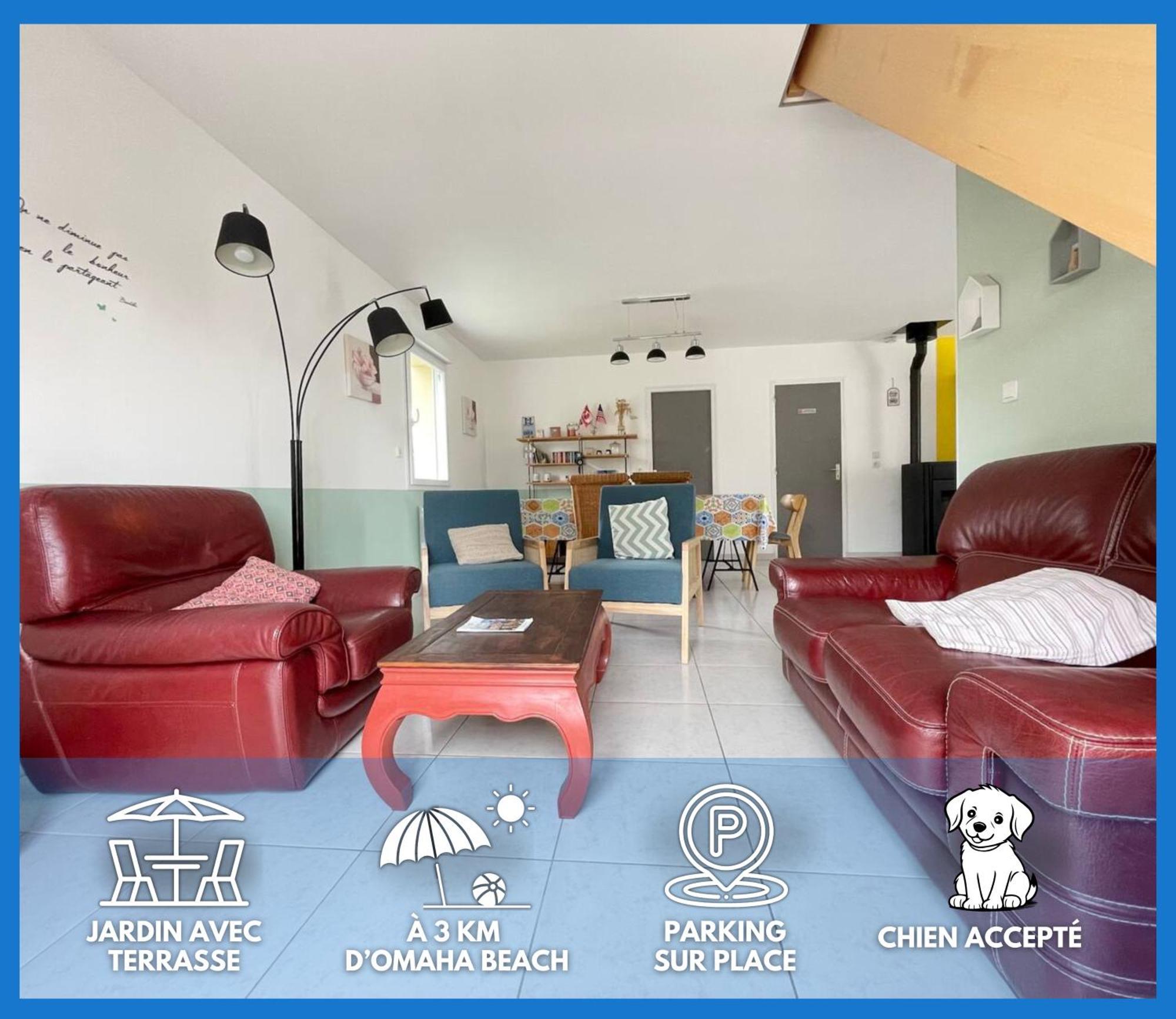 Sweet Omaha Belle Maison Recente Lumineuse Et Cosy Bien Equipee Jardin Clos 15 Mn A Pied Plage Omaha Beach Et Proche De Bayeux & Port En Bessin Saint-Laurent-sur-Mer Luaran gambar